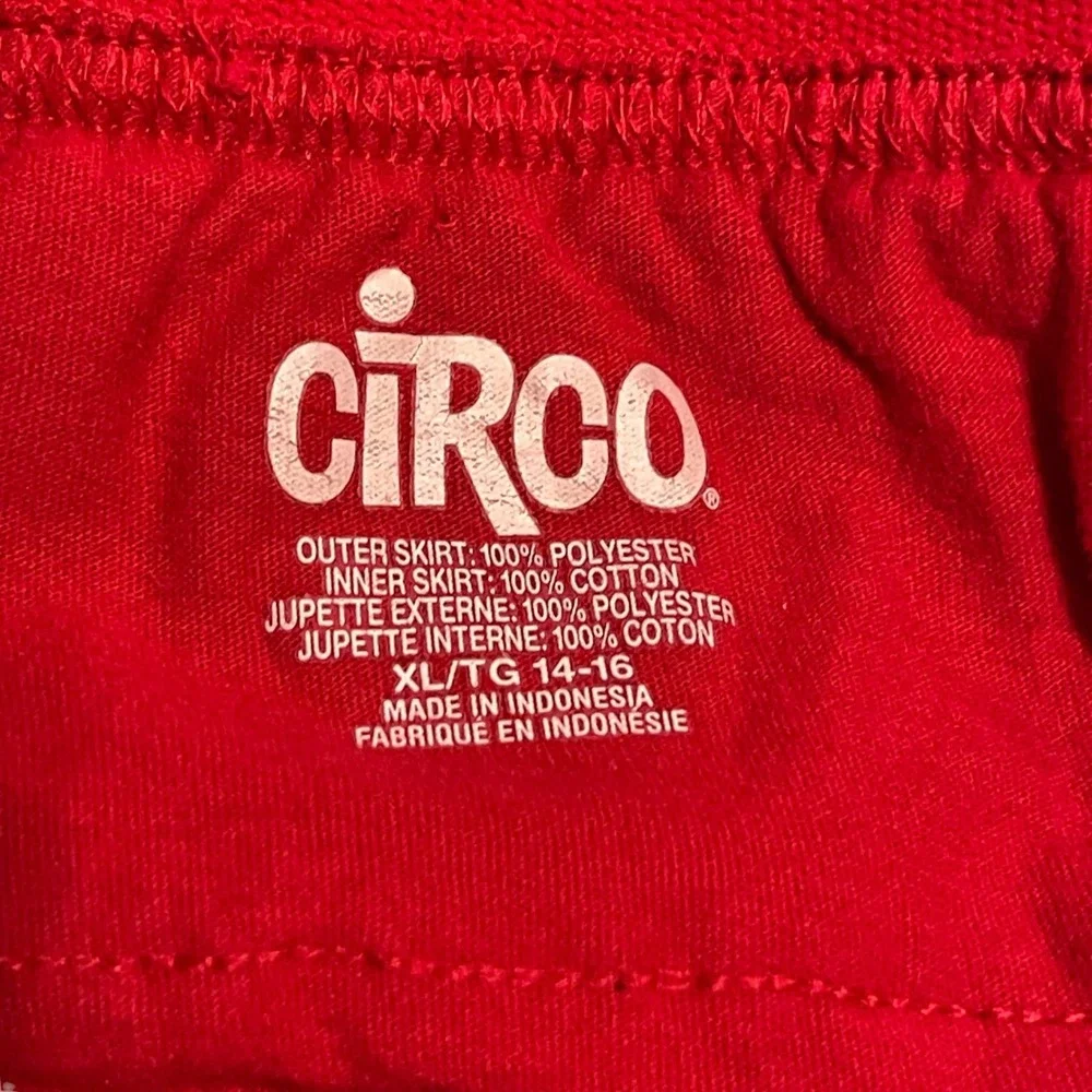 Circo Girls Red Ruffled Tiered Mesh Skirt Size XL 14-16